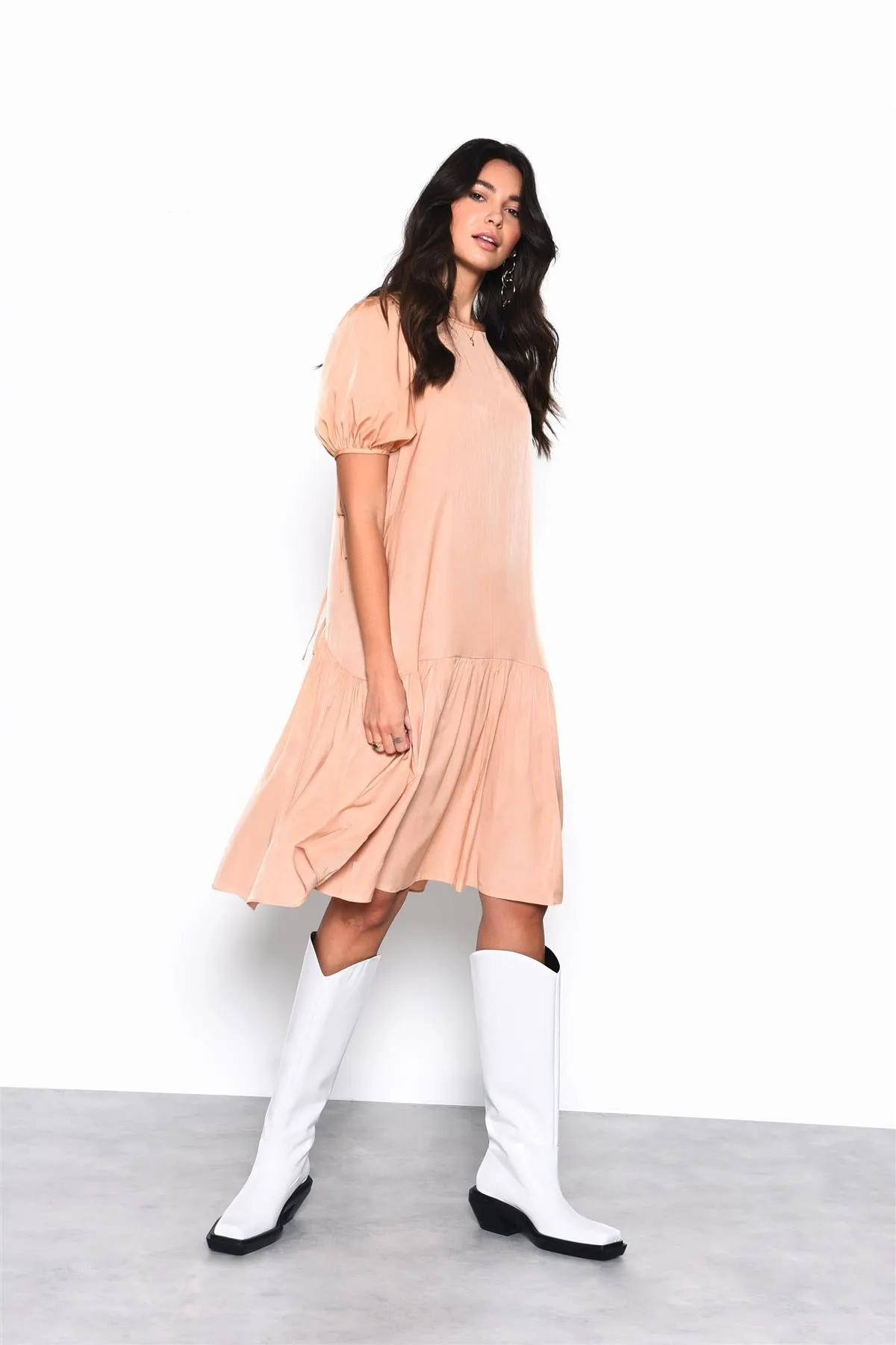 Apricot Drop-Waist Midi-Dress sold by Glamorous product image thumbnail 3