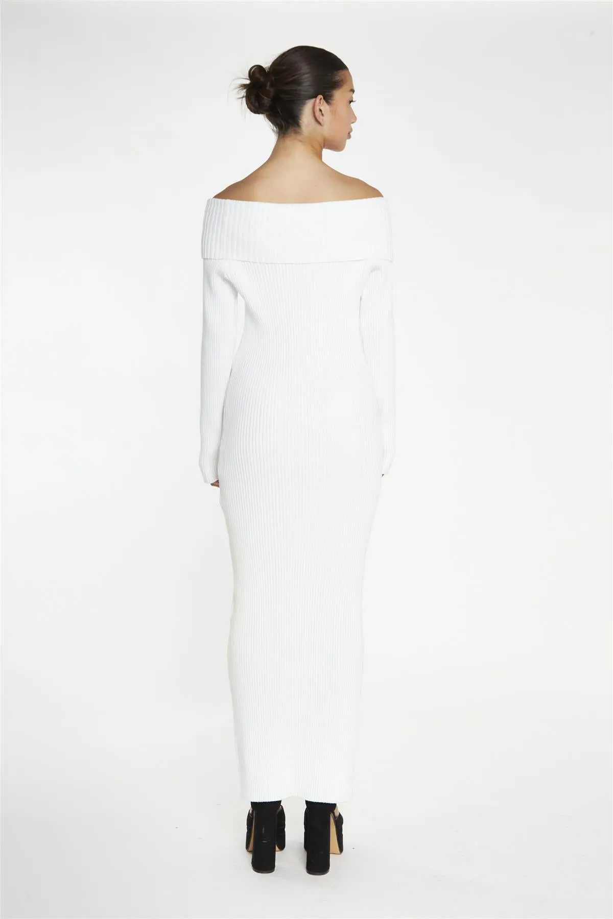 Knitted Bardot Maxi Dress - White sold by Glamorous product image thumbnail 2
