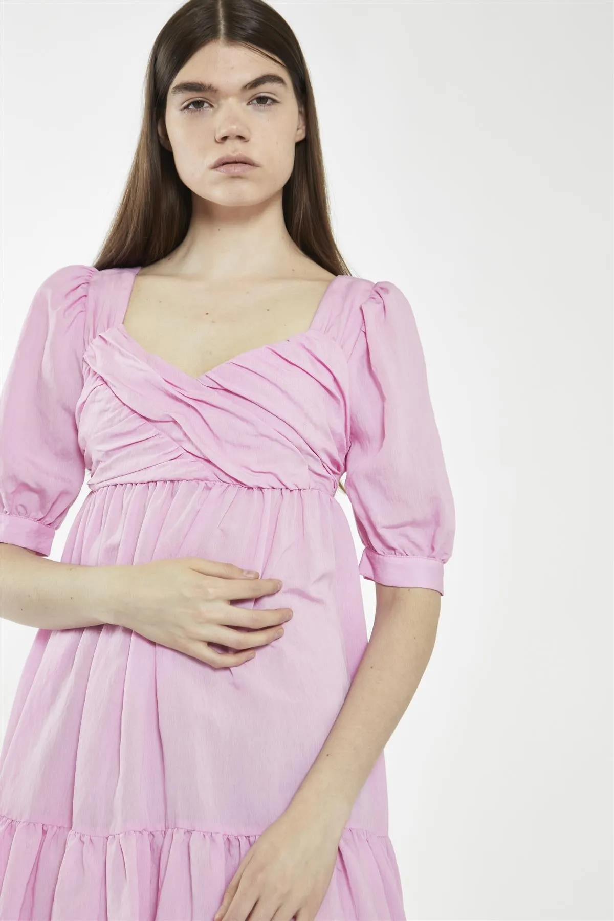 V-Neck Short Shift Dress - Candy Pink sold by Glamorous product image thumbnail 4