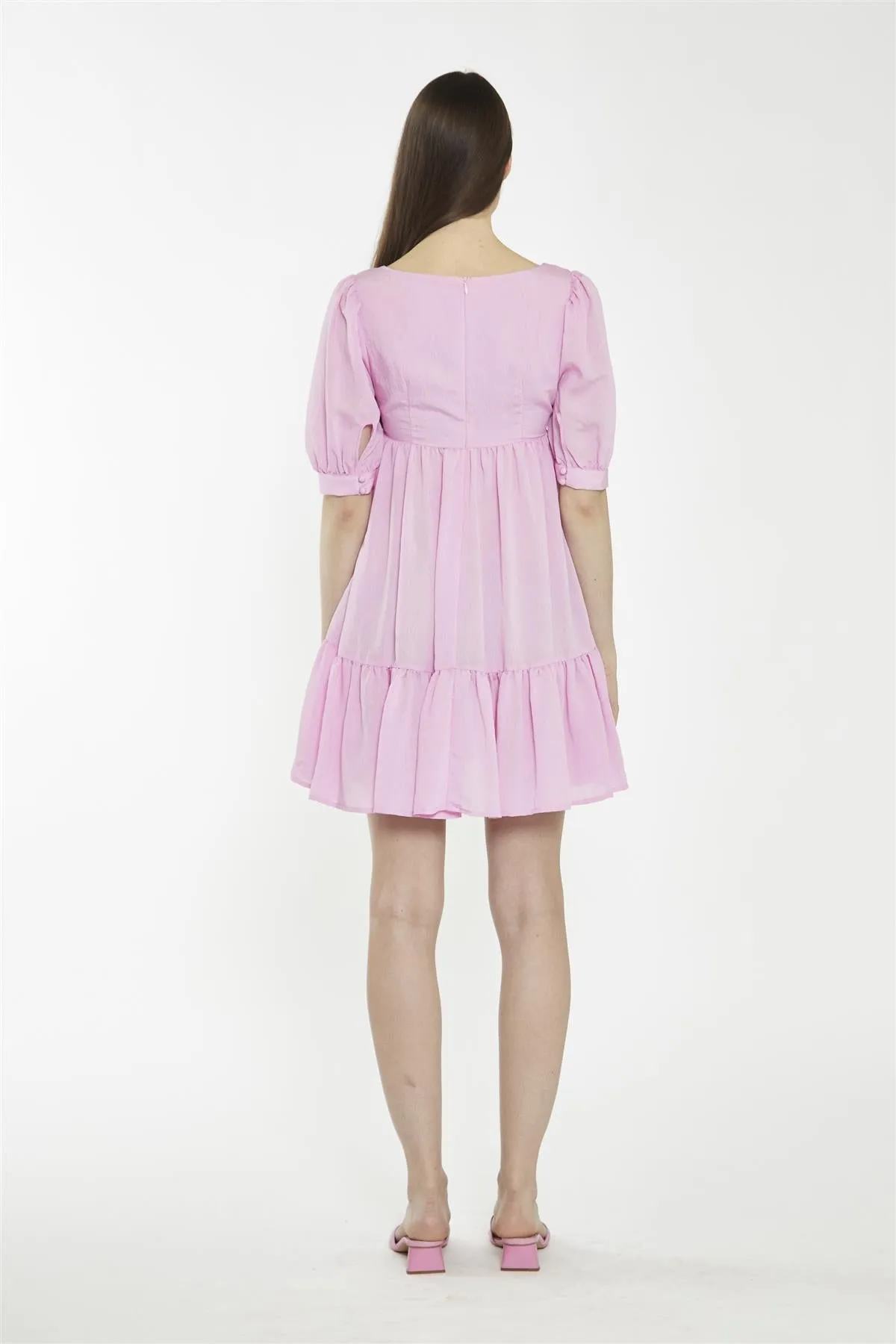 V-Neck Short Shift Dress - Candy Pink sold by Glamorous product image thumbnail 2