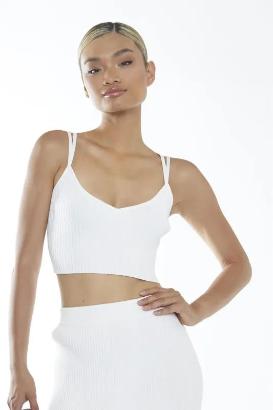Tank Cropped Top - White made by Glamorous