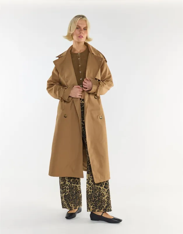 Glamorous Beige Trench Coat made by Glamorous
