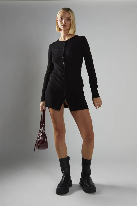 Black Longline Cardigan sold by Glamorous