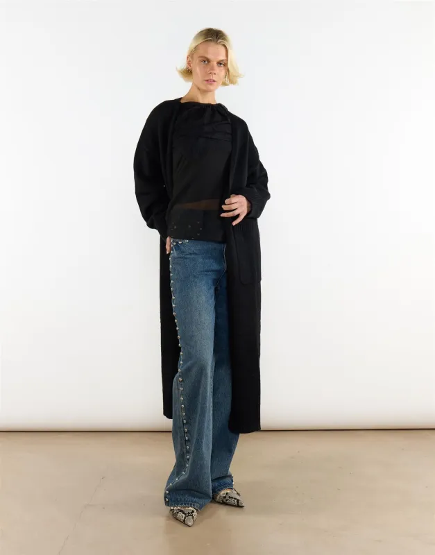 Black Long Cardigan With Pocket sold by Glamorous