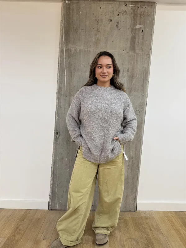 Grey Oversized Jumper made by Glamorous