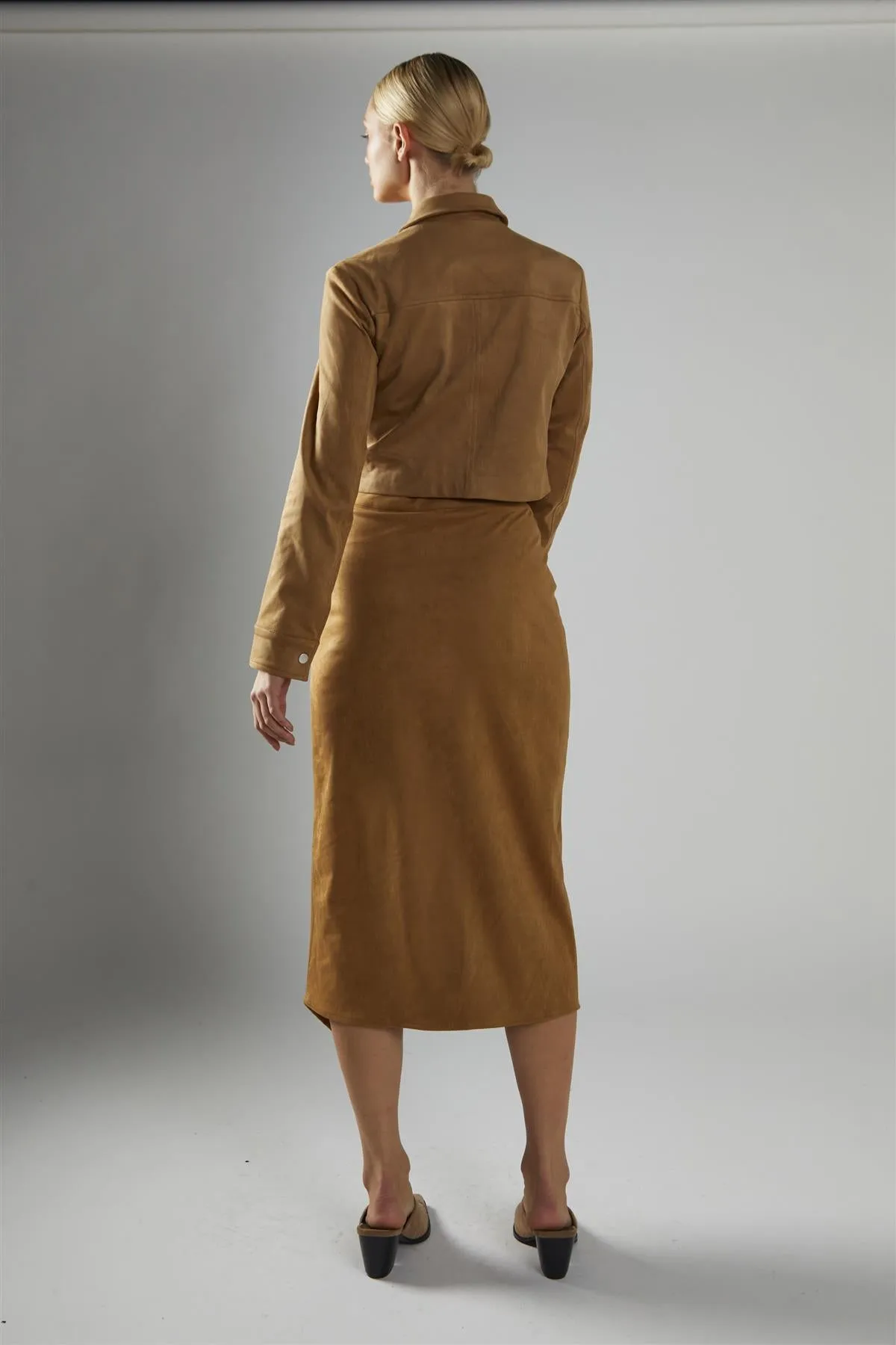 Angled Hem Midi Wrap Skirt - Camel sold by Glamorous product image thumbnail 2