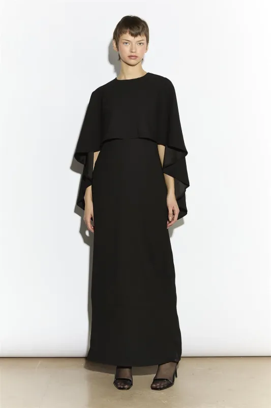 Cape Maxi Dress - Black made by Glamorous