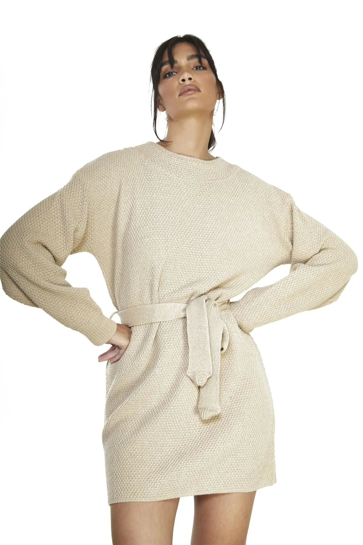 Ecru Jumper Mini-Dress sold by Glamorous product image thumbnail 4