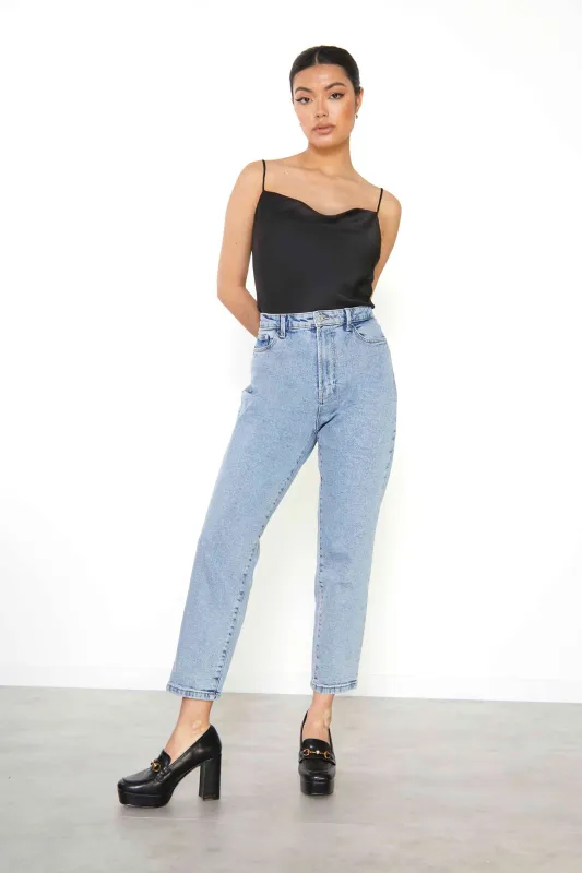 Glamorous Black Cowl Neck Cami Top sold by Glamorous