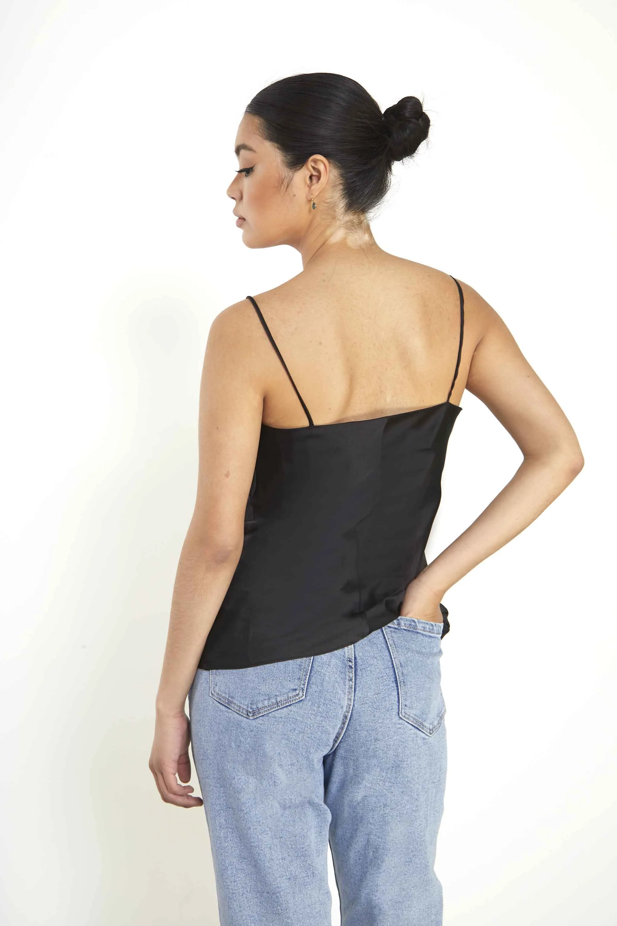 Glamorous Black Cowl Neck Cami Top sold by Glamorous product image thumbnail 2