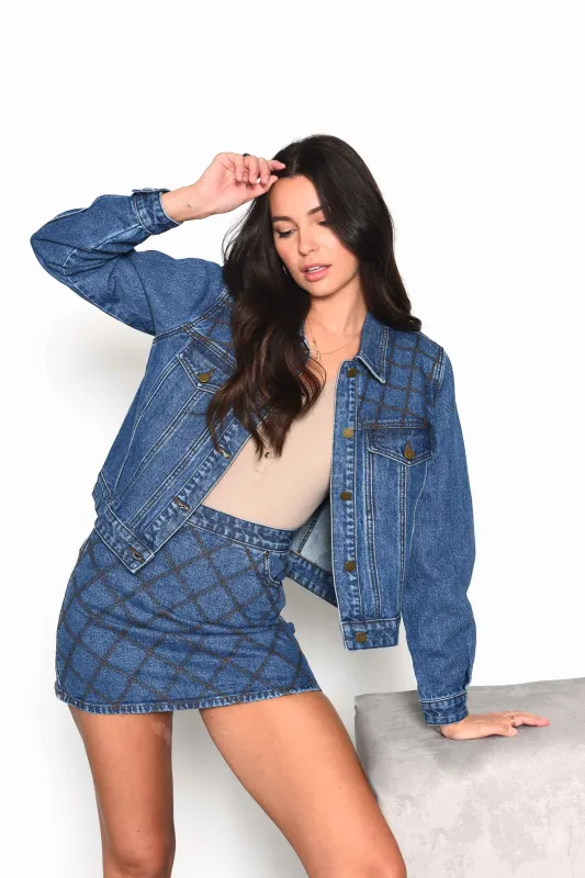 Glamorous Mid Stonewash Denim Cropped Jacket made by Glamorous