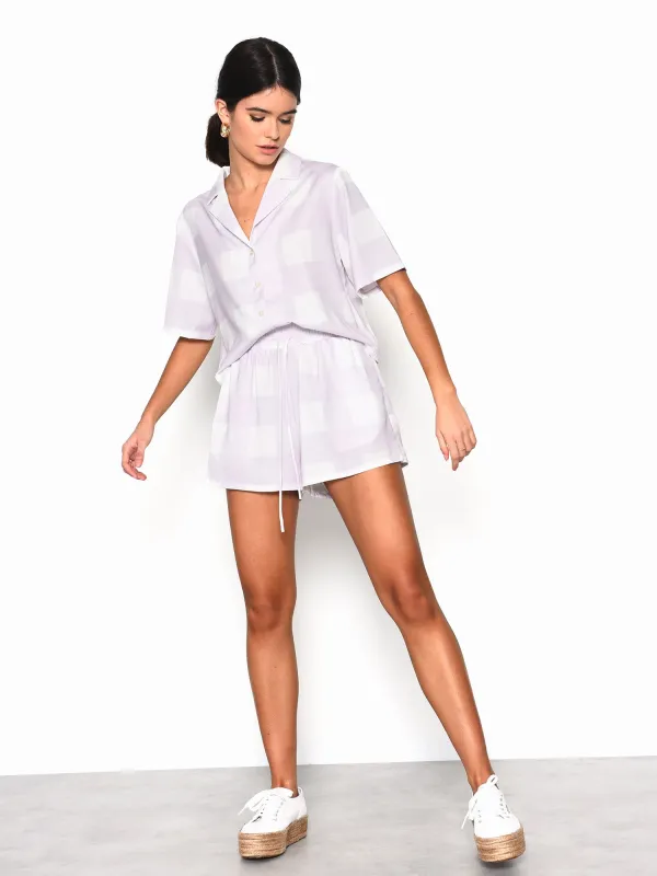 Glamorous Lilac Checkerboard Shorts made by Glamorous