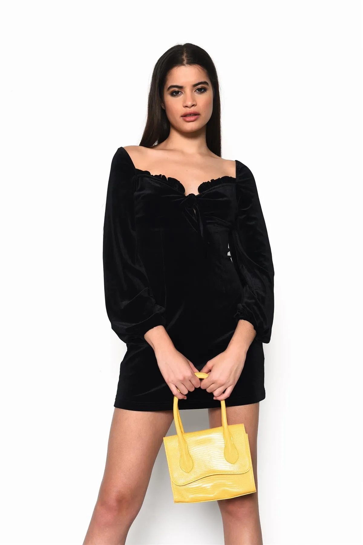 Black Long-Sleeve Mini-Dress sold by Glamorous product image thumbnail 3