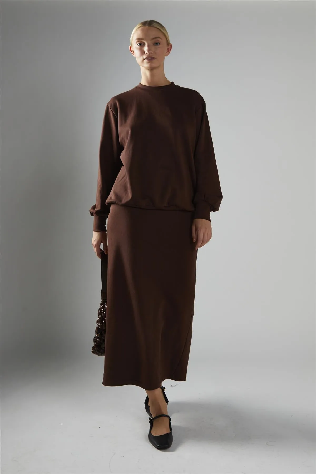 Deep-Brown Pullover Long Sleeve-Top sold by Glamorous