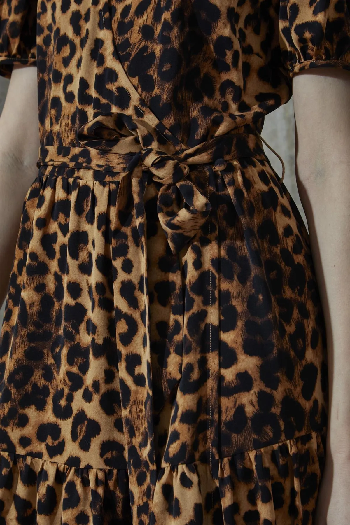 Leopard Wrap Maxi-Dress sold by Glamorous product image thumbnail 4