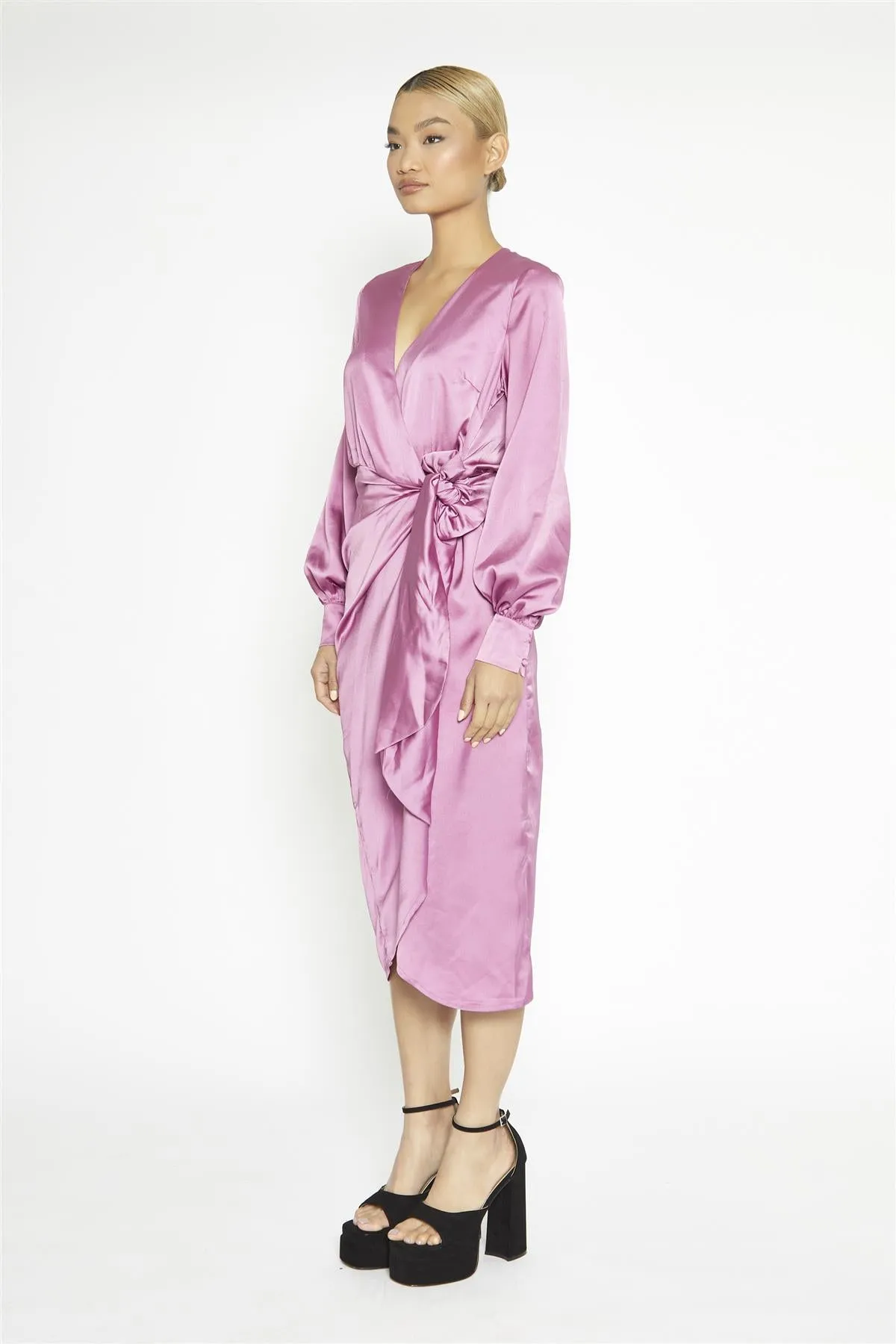 Orchid Wrap Midi-Dress sold by Glamorous product image thumbnail 4