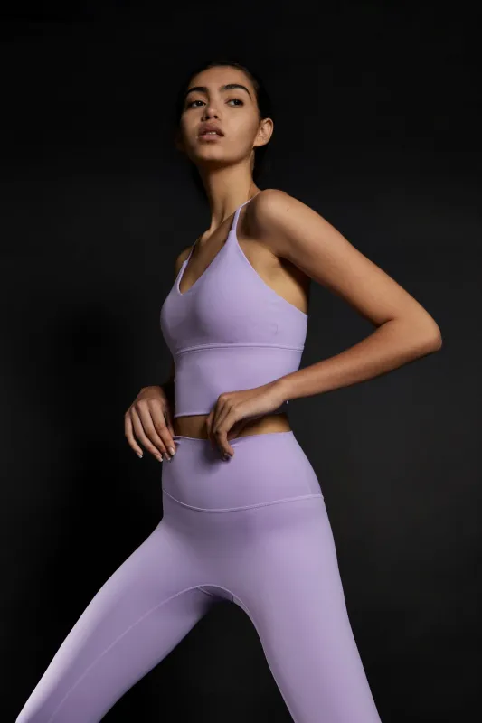Lavender V-Neck Sports Bra sold by Glamorous
