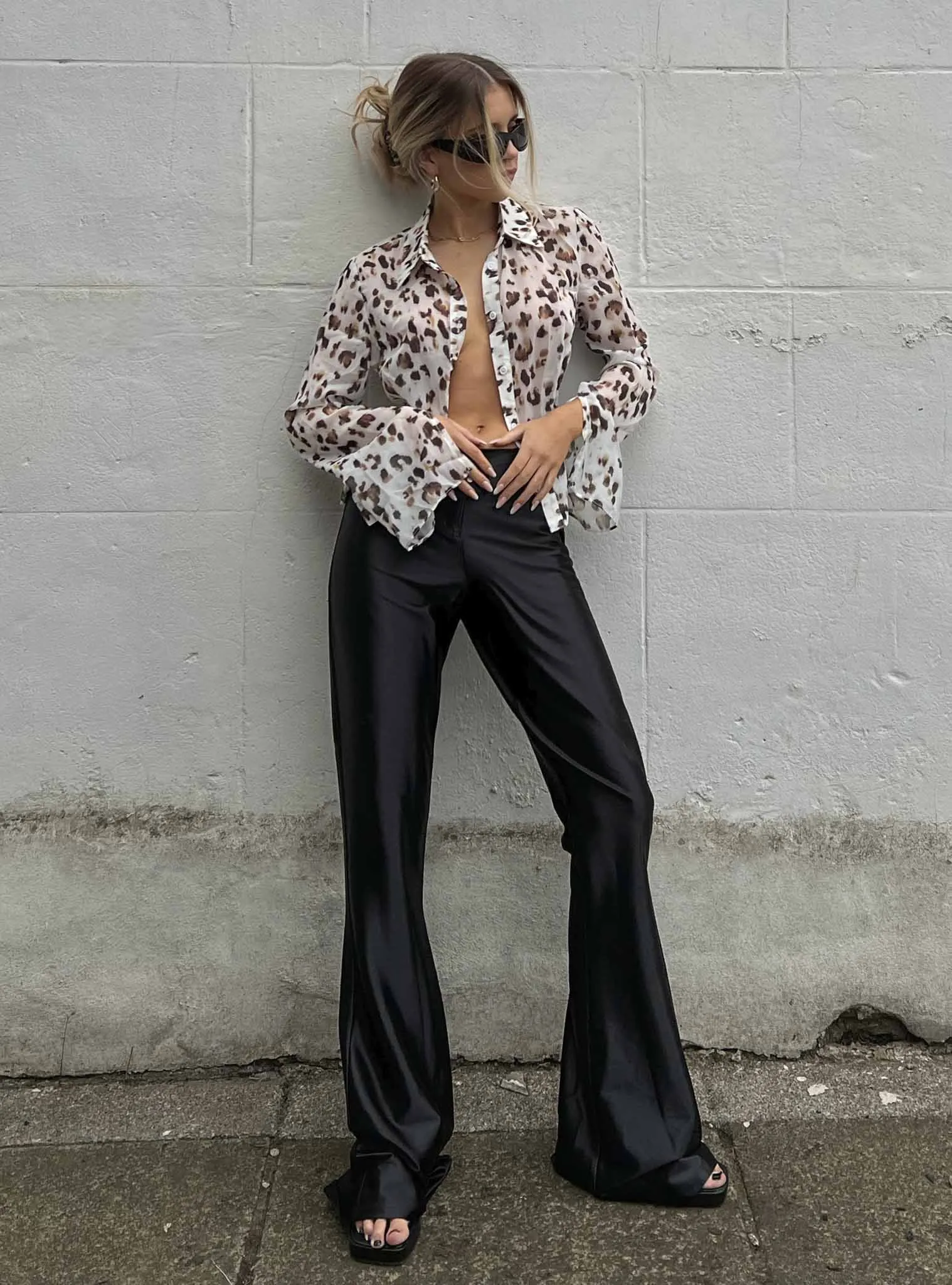 Glamorous Black Flared Disco Pants sold by Glamorous