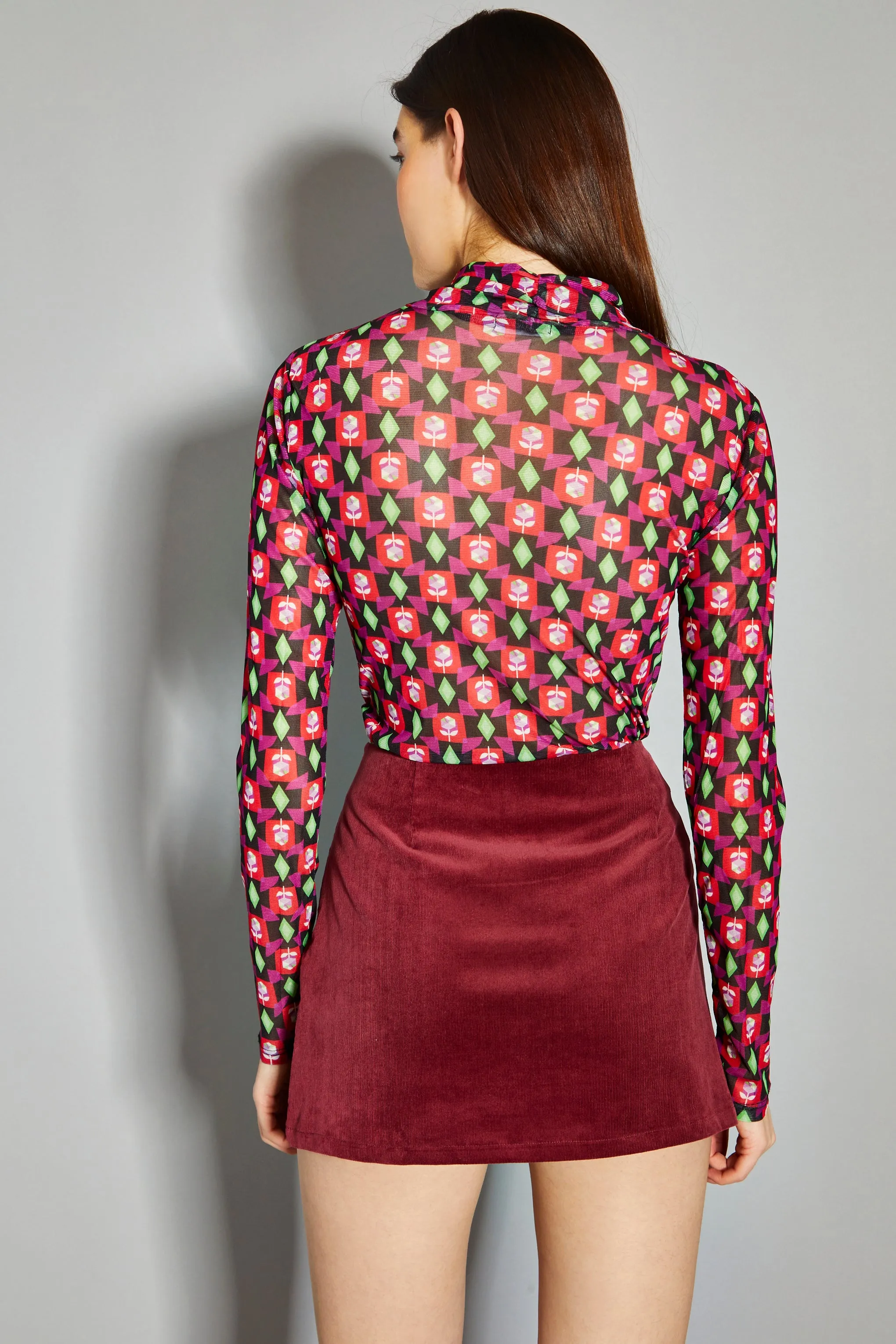 Glamorous Claret Corduroy Mini Skirt sold by Glamorous product image thumbnail 2