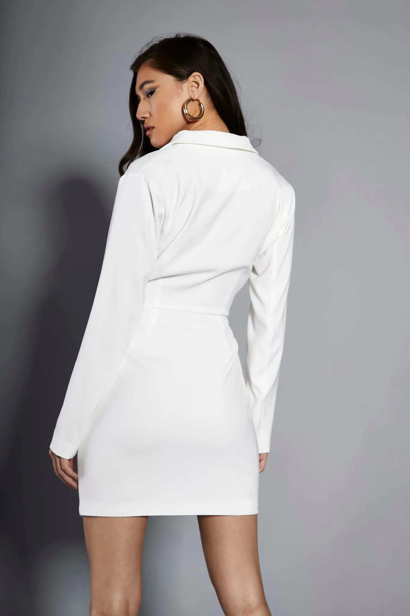 Glamorous Studio White Blazer Dress with Cut Out Details sold by Glamorous product image thumbnail 2