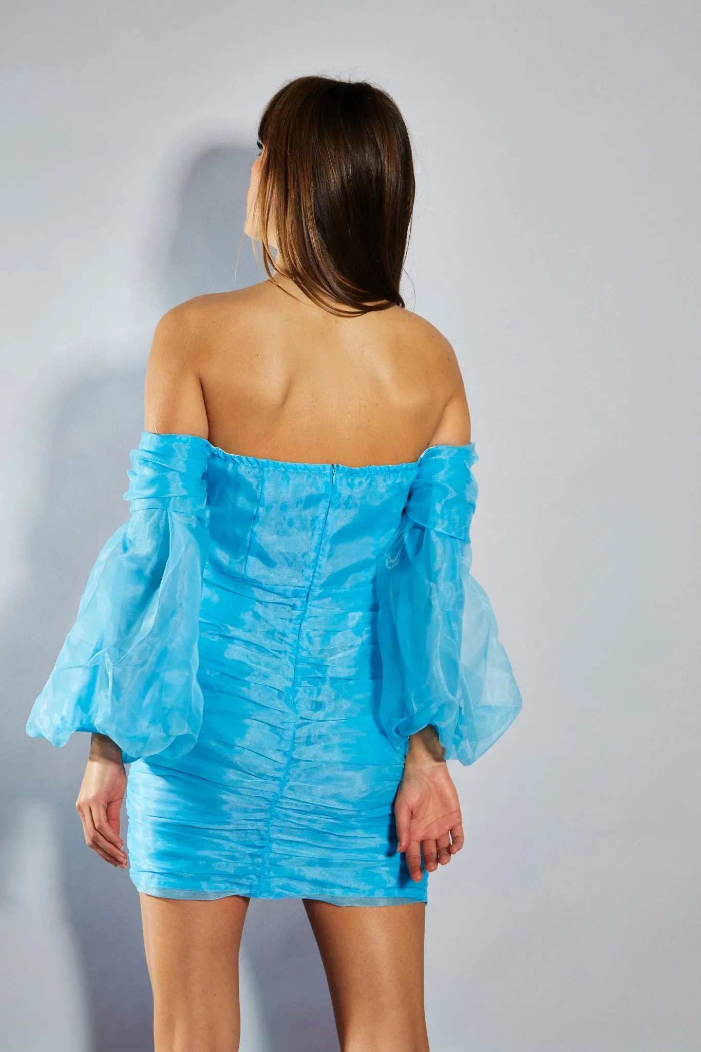 Glamorous Collection Teal Bardot Corset Mini Dress sold by Glamorous product image thumbnail 2