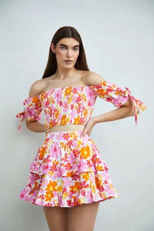 Glamorous Collection Ruffle Mini Skirt sold by Glamorous