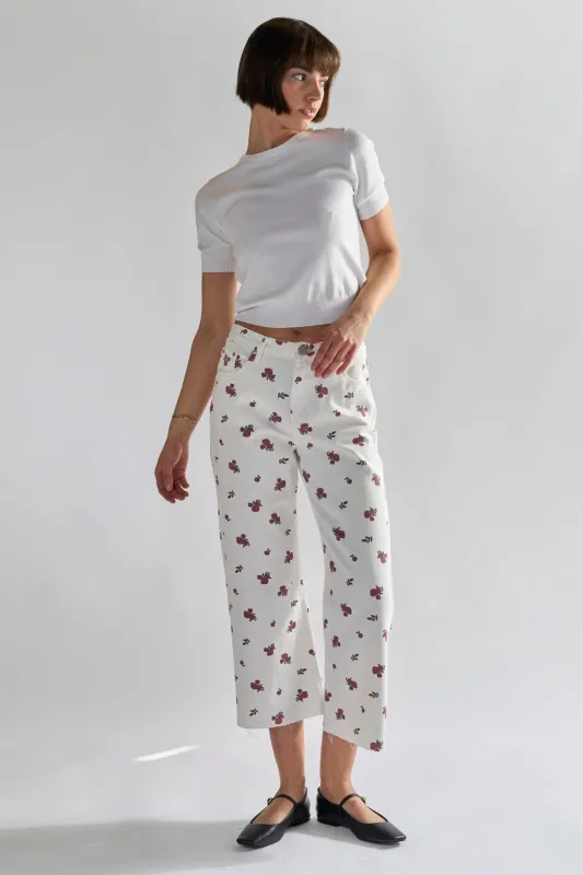 Glamorous Womens White Ditsy Denim Jeans sold by Glamorous