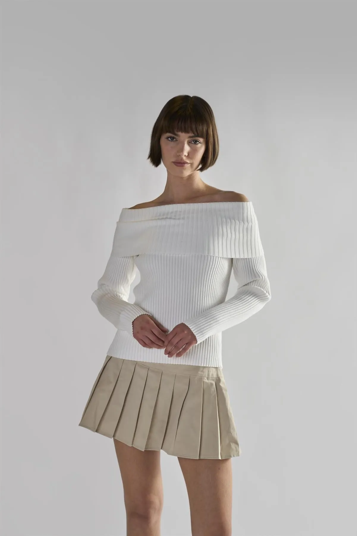 Stone Pleated Mini-Skirt sold by Glamorous product image thumbnail 3