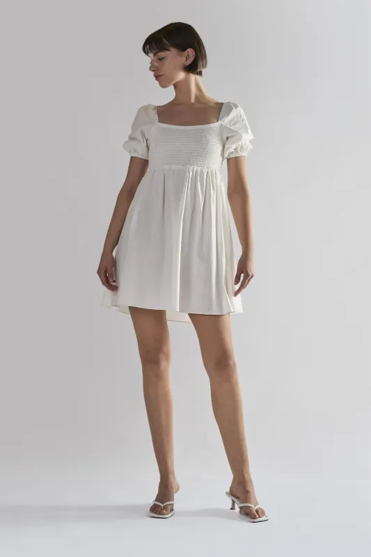 Off-White Square-Neck Mini-Dresses made by Glamorous