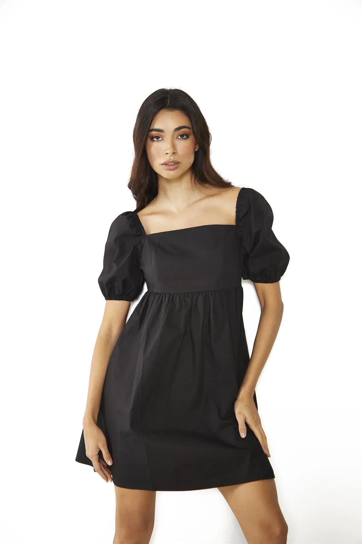 Black Square-Neck Mini-Dress sold by Glamorous product image thumbnail 3