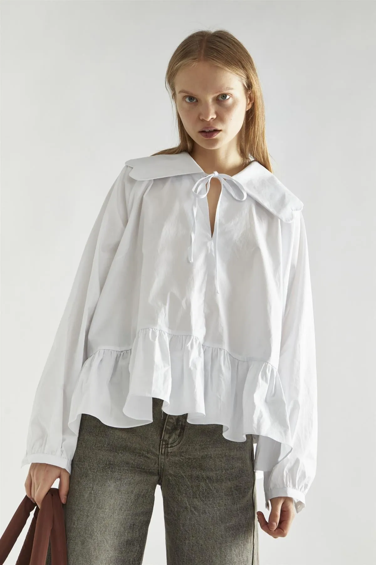 Off-White Oversized-Collar Blouse sold by Glamorous product image thumbnail 3