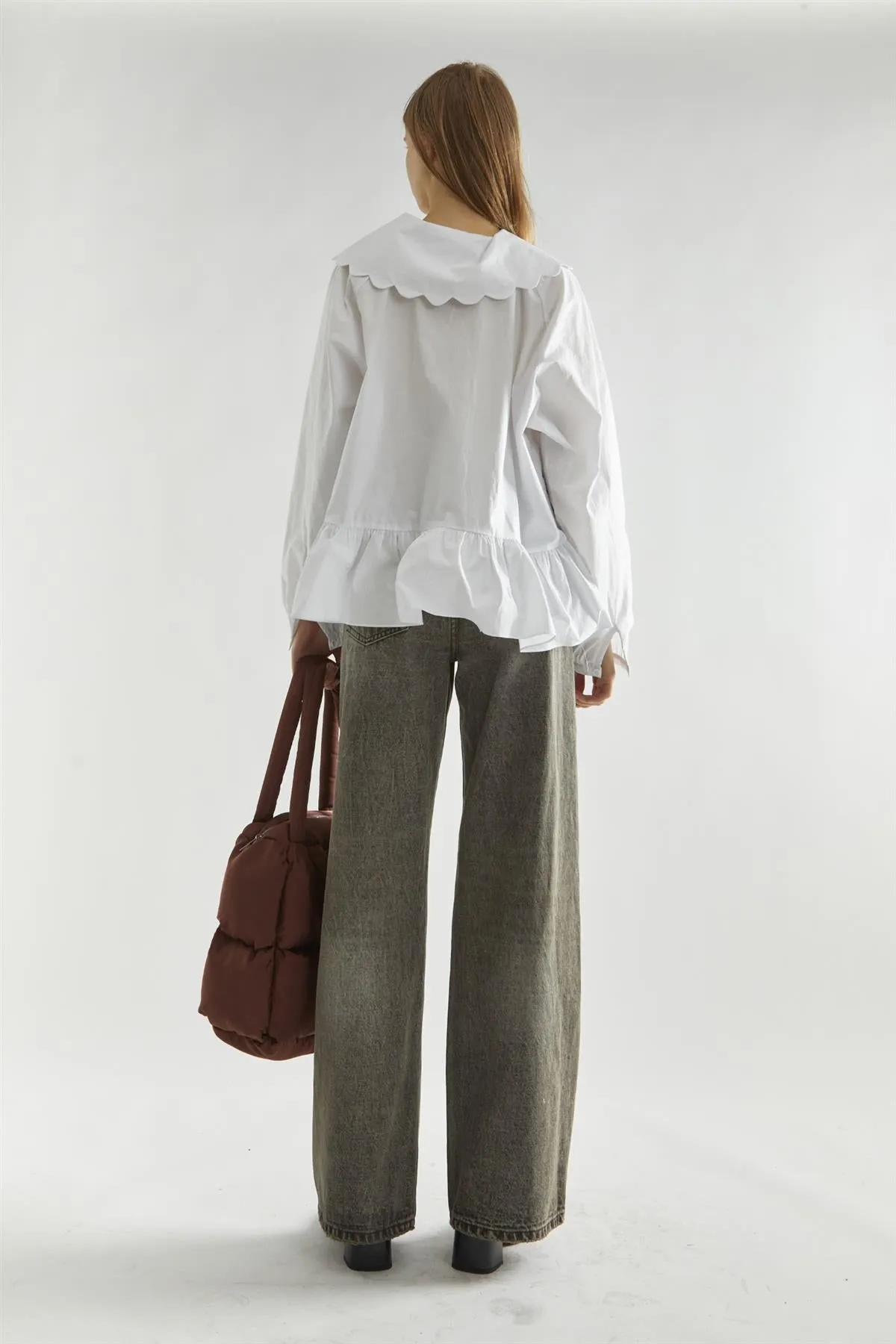 Off-White Oversized-Collar Blouse sold by Glamorous product image thumbnail 2