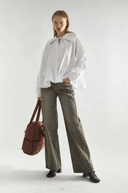 Off-White Oversized-Collar Blouse sold by Glamorous