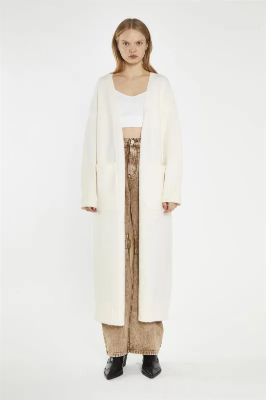 Cream Longline-Cardigan made by Glamorous