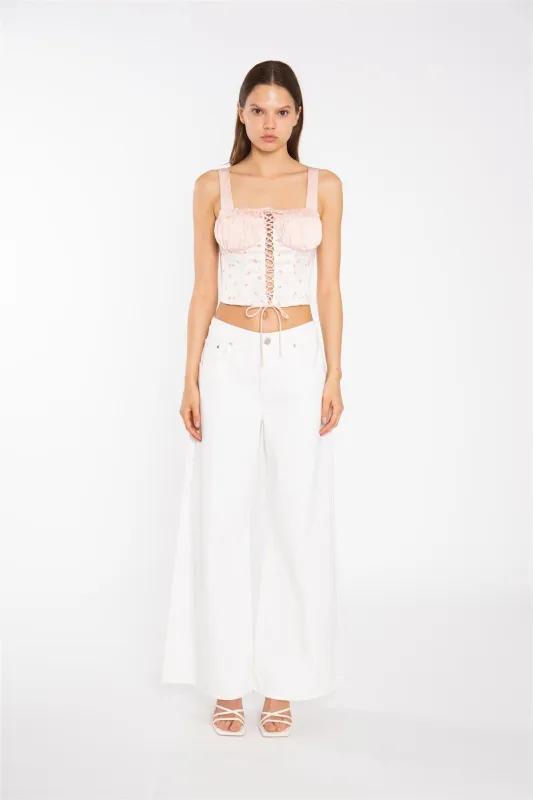 Off-White Extra Wide-Leg Jeans sold by Glamorous