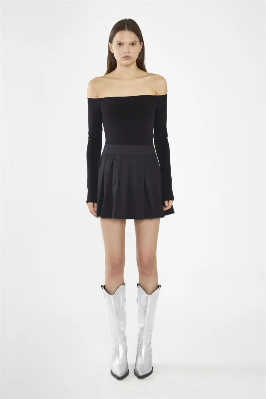 Black Bardot Bodysuit sold by Glamorous