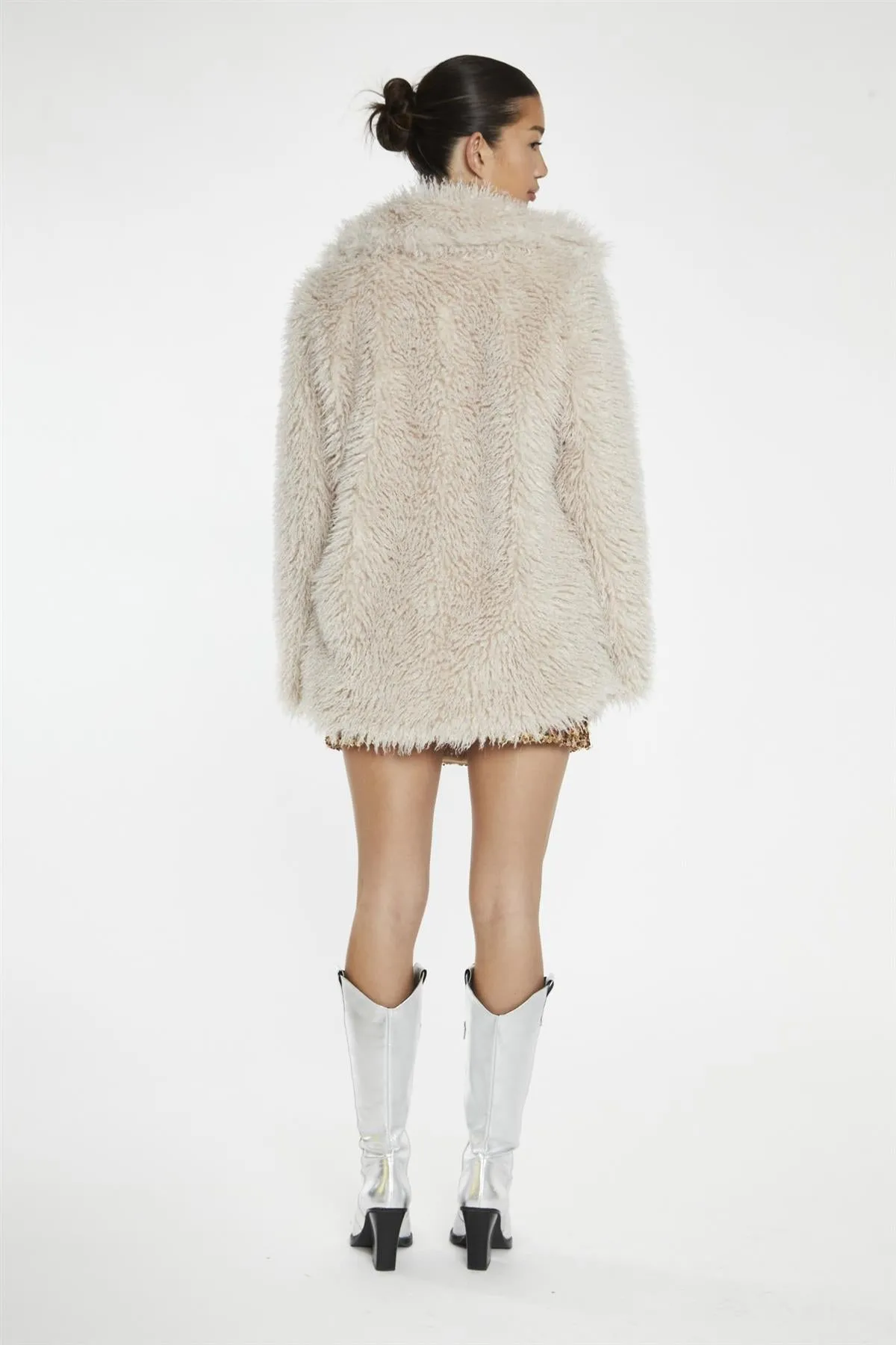 Light-Stone Faux Fur Coat sold by Glamorous product image thumbnail 2