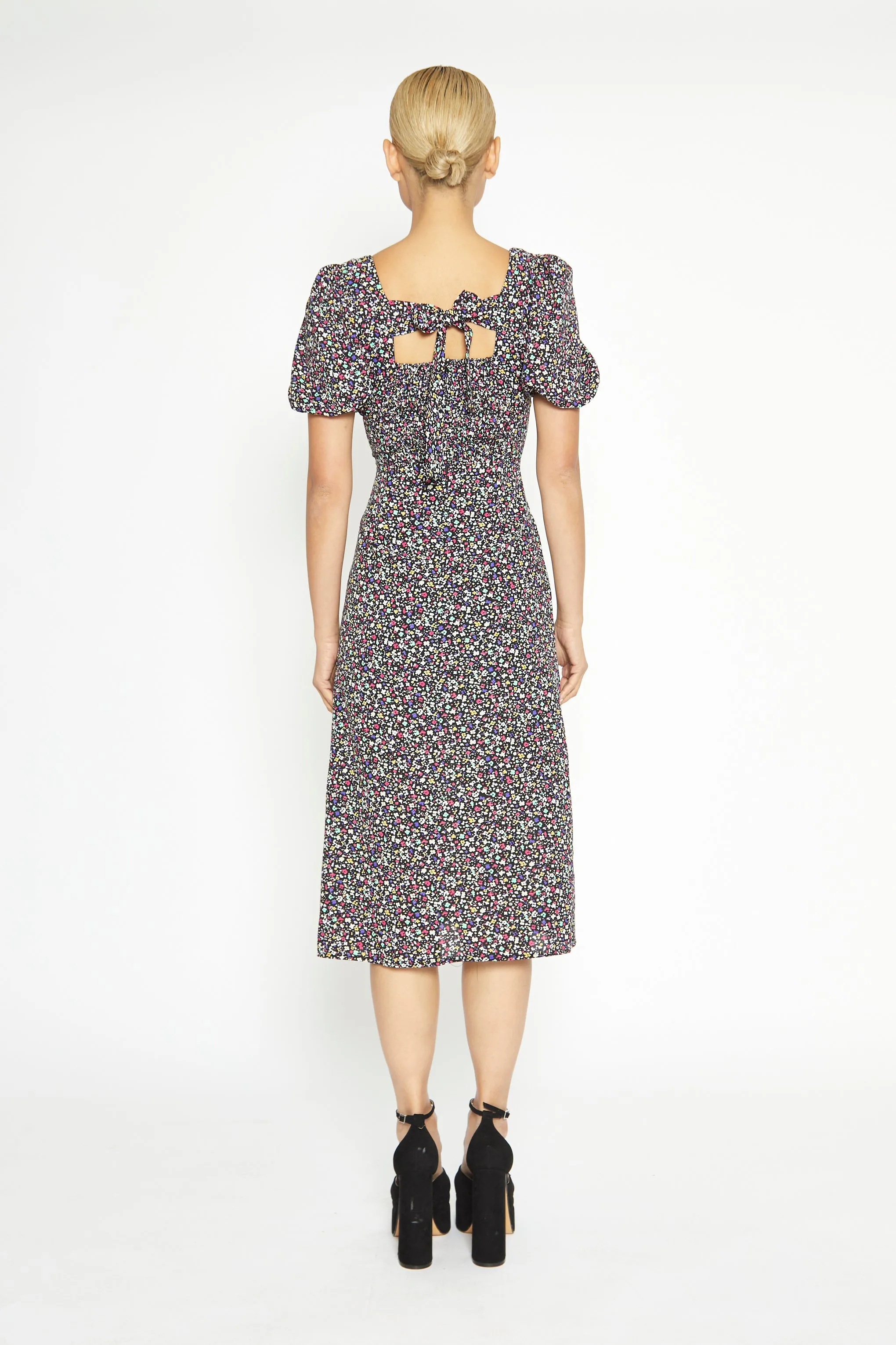 Glamorous Multi Splodge Floral Tie Back Midi Dress sold by Glamorous product image thumbnail 2
