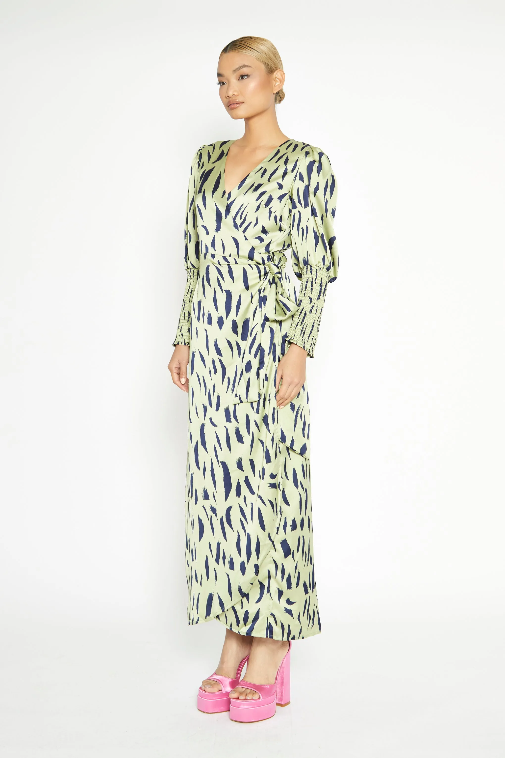 Glamorous Wrap Maxi Dress with Tie Detail sold by Glamorous product image thumbnail 4