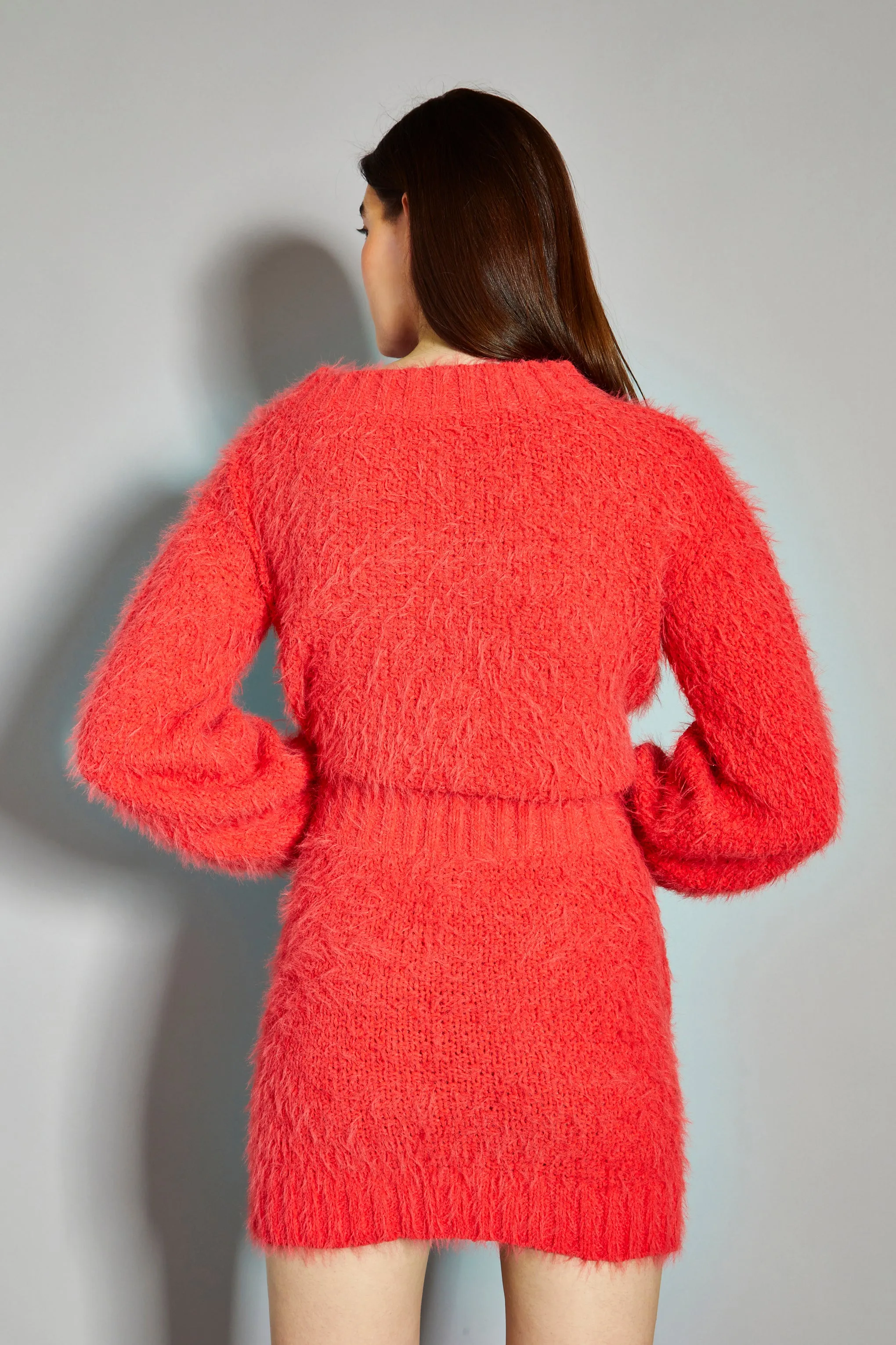 Glamorous Coral Red Knitted Mini Skirt sold by Glamorous product image thumbnail 2