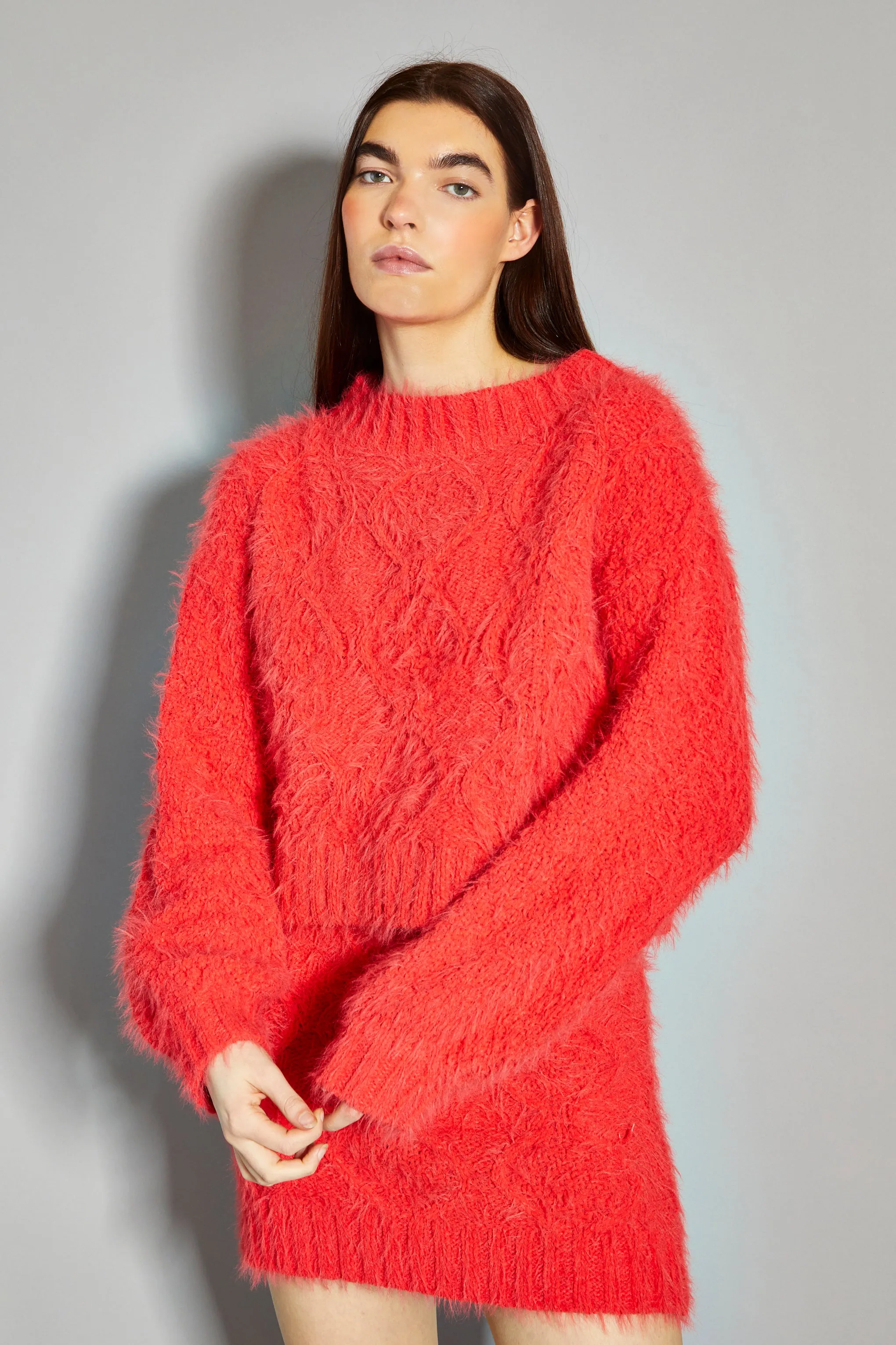 Glamorous Coral Red Knitted Mini Skirt sold by Glamorous product image thumbnail 3