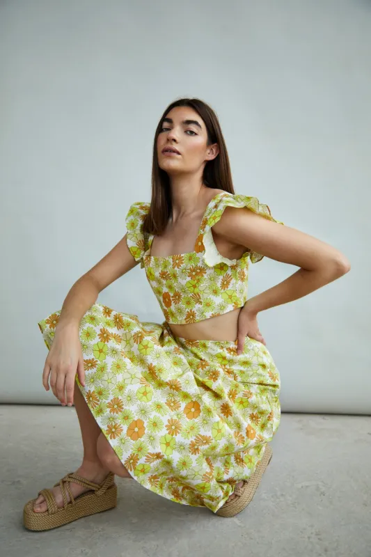 Glamorous Collection Gathered Midi Skirt sold by Glamorous