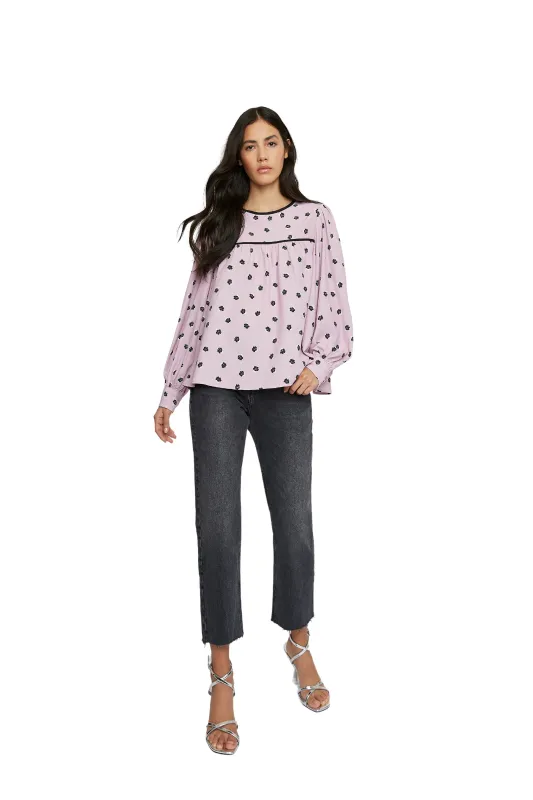 Glamorous Pink Ditsy Long Sleeve Blouse sold by Glamorous