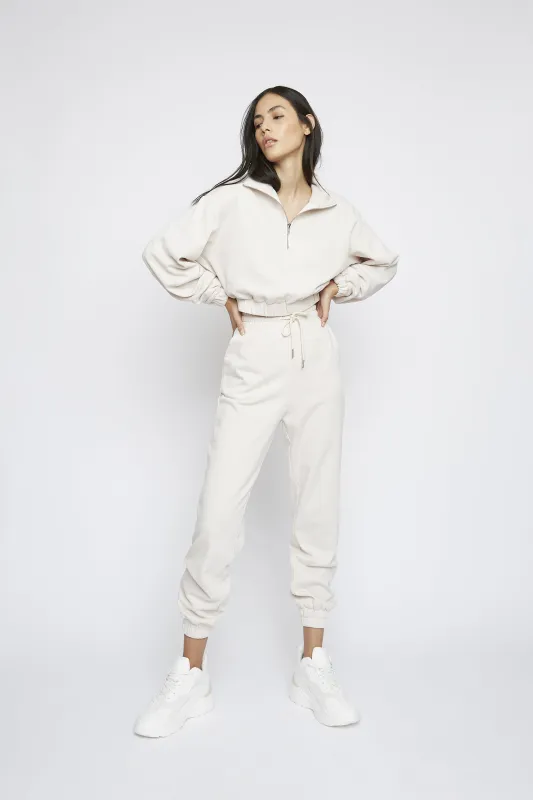 Glamorous Stone Quarter Zip Sweatshirt made by Glamorous