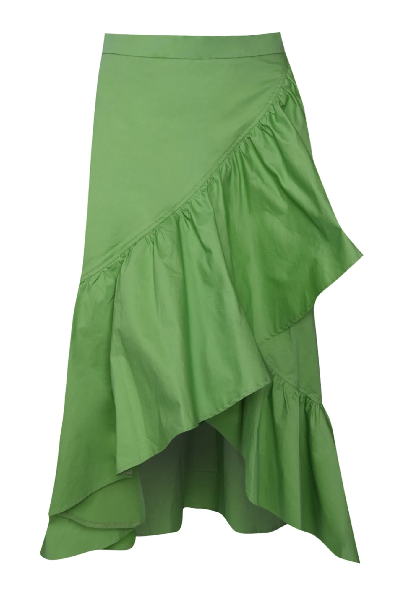 Apple Green Ruffle Detail Midi Skirt sold by Glamorous product image thumbnail 3