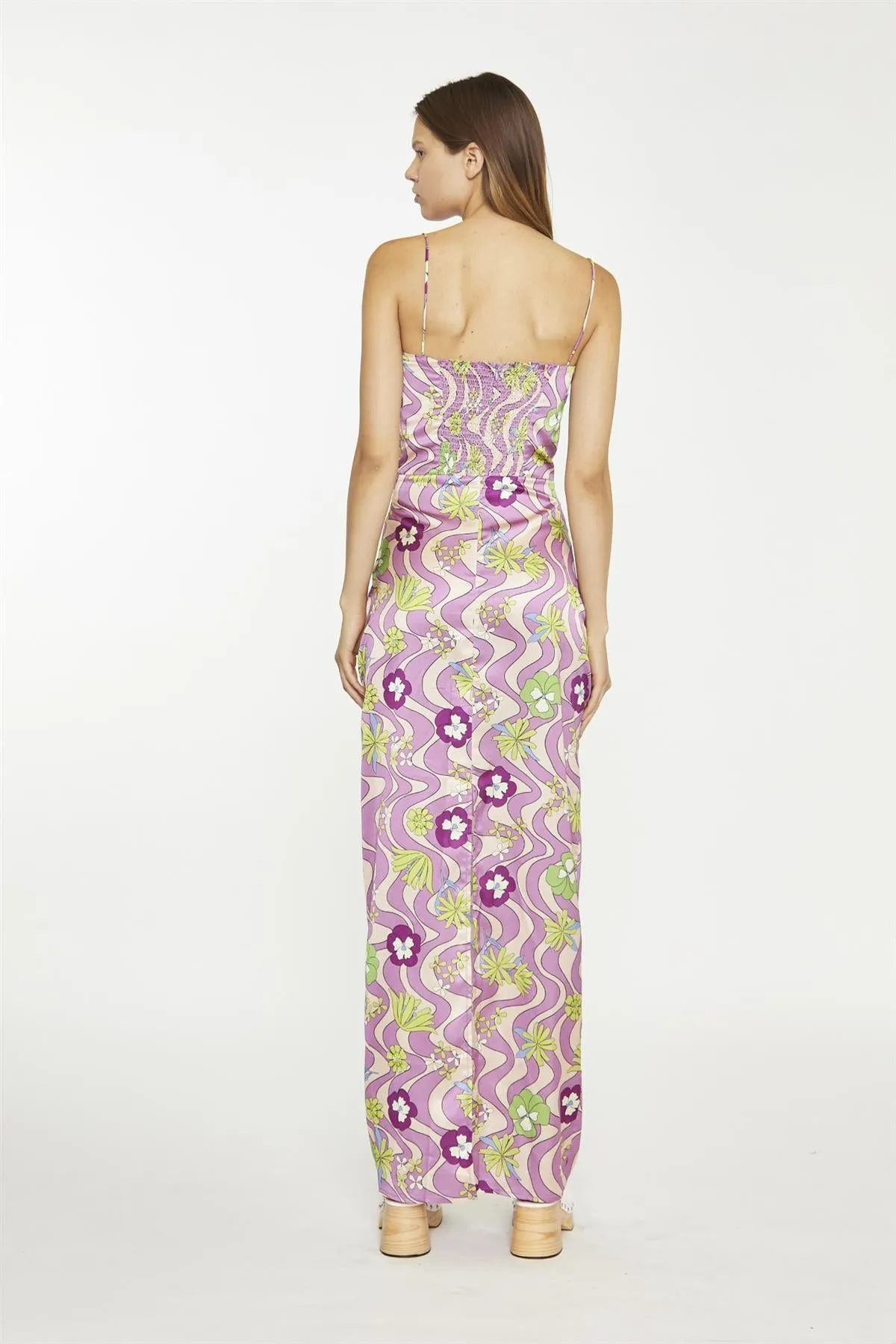 Purple-Swirl-Floral Sleeveless Maxi-Dress sold by Glamorous product image thumbnail 2