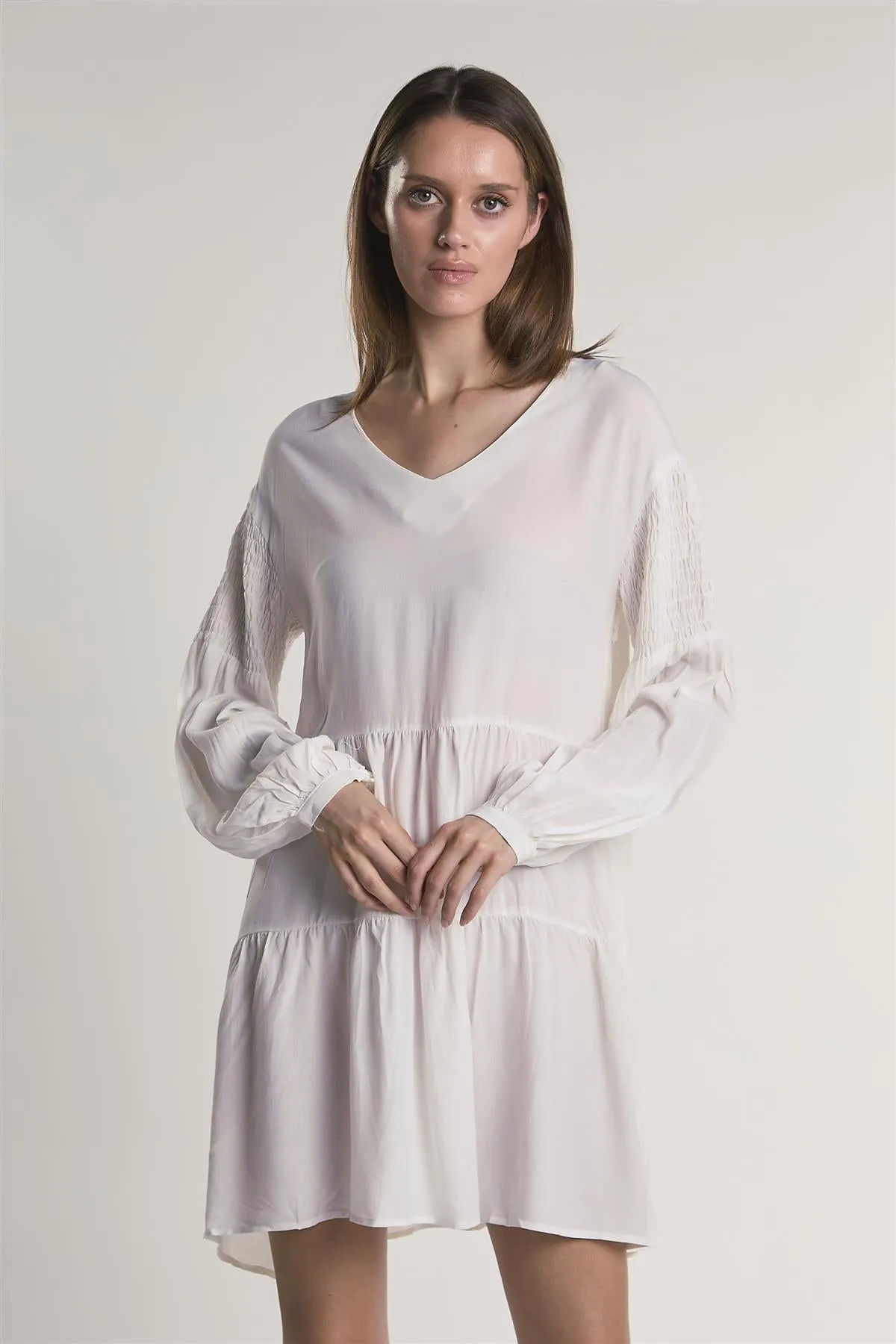 White Tiered Midi-Dress sold by Glamorous product image thumbnail 3