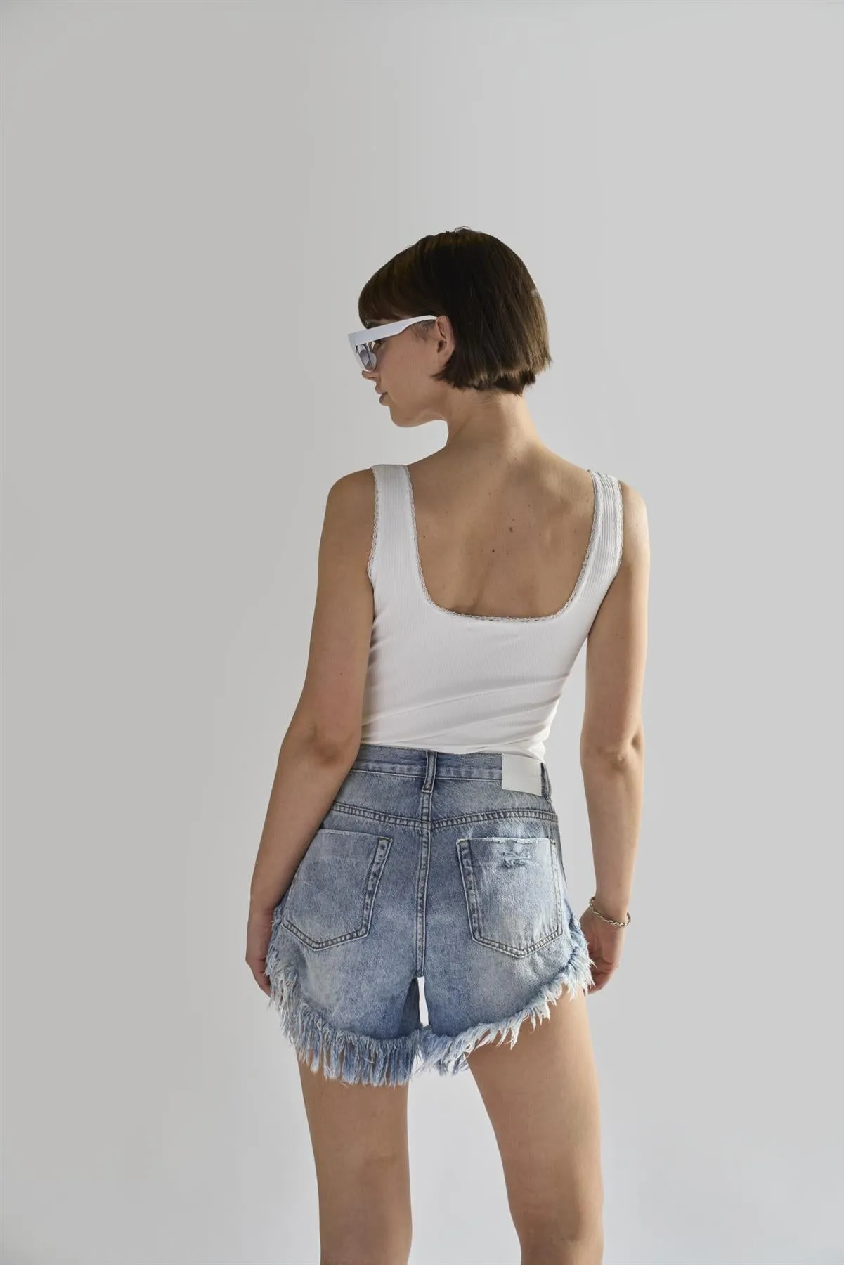 Off-White Square-Neck Bodysuit sold by Glamorous product image thumbnail 2