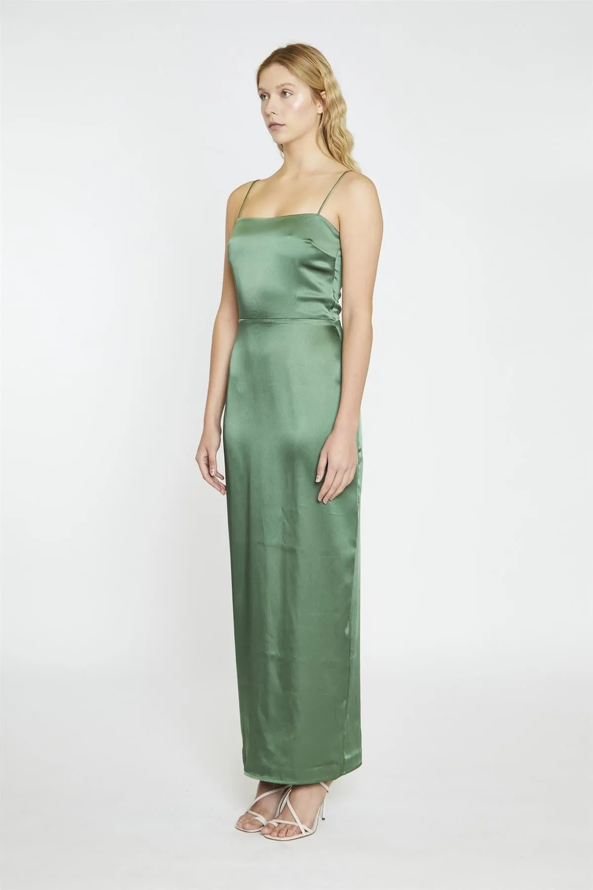 Forest Green Satin Maxi-Dress sold by Glamorous product image thumbnail 4