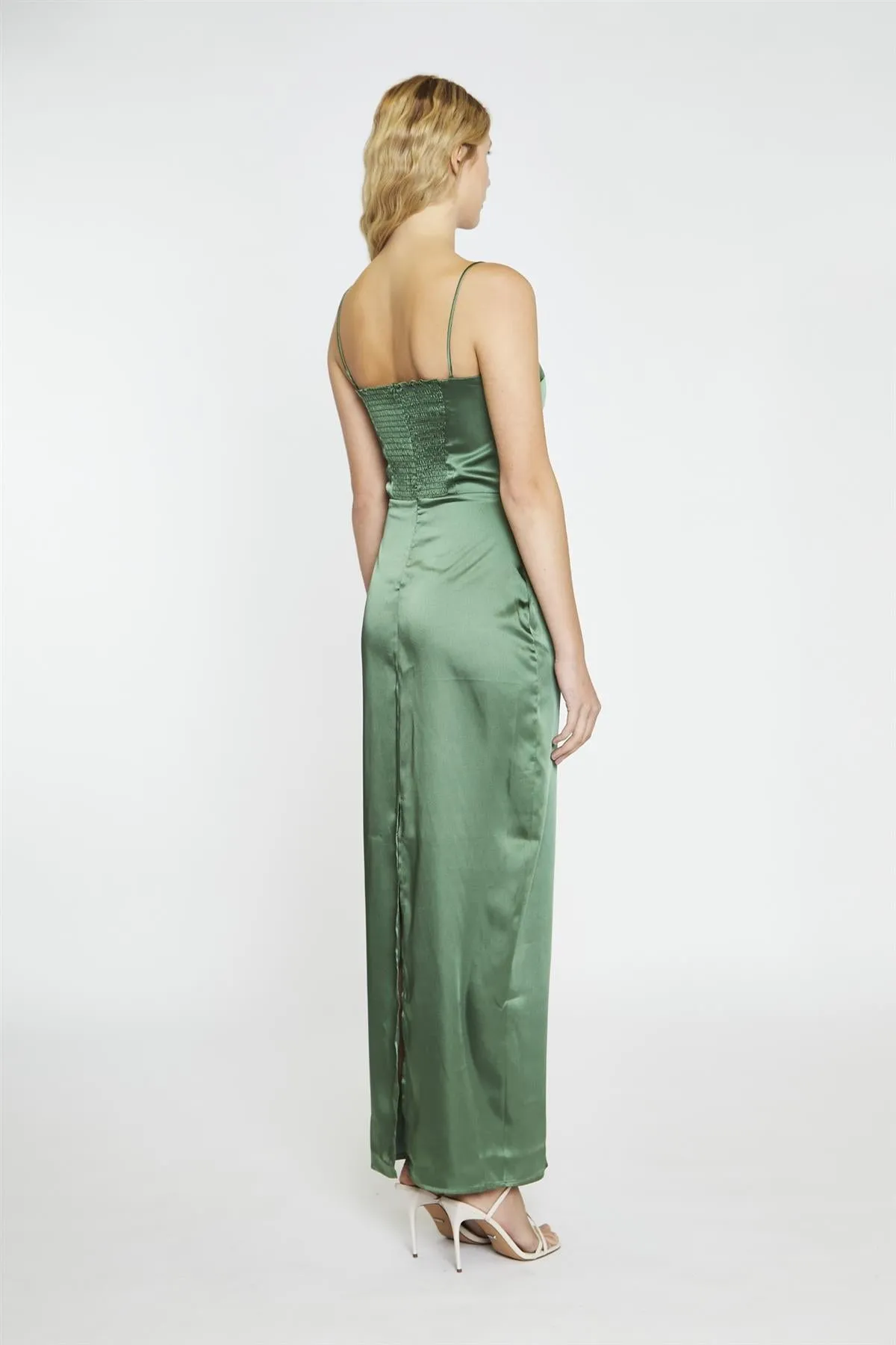 Forest Green Satin Maxi-Dress sold by Glamorous product image thumbnail 3